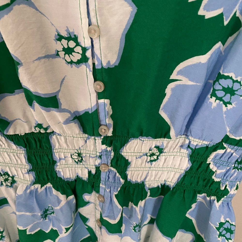 Sonoma Green Floral Midi Dress – Short Sleeve – NWOT – Size Large - Picture 4 of 4